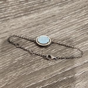 Thomas Sabo Simple Blue Stone Chain Bracelet